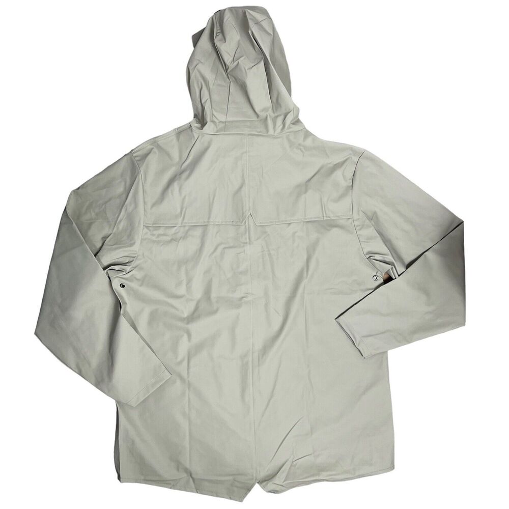 RAINS Jacket Men’s L Cement, Hood Waterproof Windproof 12010 - Picture 5 of 6